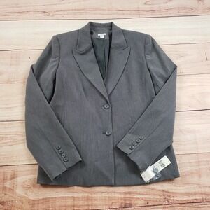 NEW Apt. 9 Jacket Womens 12 Gray Outdoor Blazer Casual Business Coat Ladies